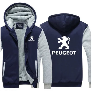 Pozimi Toplo moški Zgostitev Hoodies za Peugeot majica Za moške Zadrgo coats Modne blagovne Znamke Hoodie jakne S-XXXL J