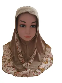 12PCS Muslimanski Otroci, Dekleta, Šal Poln Kritje Arabski Headscarf Šali Headwrap Skp Ramadana Naključno Barvo