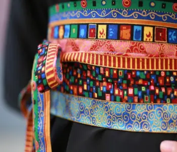 Ženske vzletno-pristajalne steze moda letnik tiskanja bombaž perilo Cummerbunds žensko Obleko Stezniki Pas Pasovi dekoracijo širok pas R1084