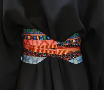 Ženske vzletno-pristajalne steze moda letnik tiskanja bombaž perilo Cummerbunds žensko Obleko Stezniki Pas Pasovi dekoracijo širok pas R1084