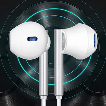 Dinamična Vožnja Hi-Fi 6D Stereo Extra Bass Čepkov Žične Slušalke z Mikrofonom 3.5 mm Jack za V Uho Visoke Kakovosti