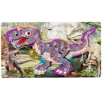Veliko 3D Lesa Dinozaver Uganke Odbor Začetku Izobraževalne Igrače, Fantje Digitals Spoznavno Učenje, Otroci, Družina Igro Otrok Darila