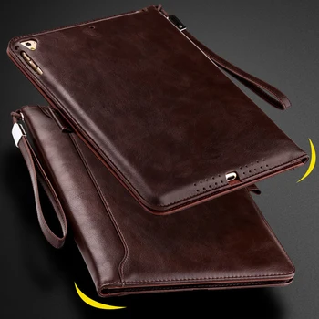 YXAYN Luksuzno Usnje Poslovne Folio Stojalo Žep Auto Wake Smart Cover Za Apple iPad Zraka Zraka 1 2 Primera vrečko