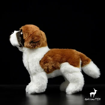 Mehko Saint Bernard Polnjene Živali, Igrače, Lutke Stoji Pes Model Darila Lep Plišastih Prisoten