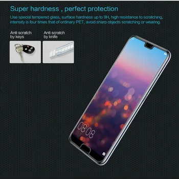 Za Huawei P20 Kaljeno Steklo Screen Protector Nillkin Neverjetno H/H+Pro Anti-Eksplozije Zaslon Zaščitna Za huawei P9/P20 lite