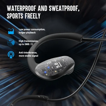 Dacom Športnik Teče Brezžični Šport Slušalke Stereo Bluetooth 5.0 Vodotesne Slušalke Slušalke z Mikrofonom