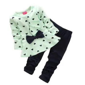 Otroška Oblačila Sklop 2PCS Dekleta Baby Bombaž Risanka Dolg Rokav Nastavite Pixar Hlače Unisex Risanka Dekleta Padec Obleke Zimska Oblačila