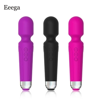 20 Hitrosti Močan Klitoris Vibratorji USB Polnjenje Čarobno Palico AV Vibrator Massager z vibriranjem Dildo Ženski Spol Izdelki