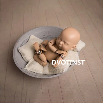 Dvotinst Newborn Baby Fotografija Rekviziti 5pcs Predstavljajo Odejo Košarico Polnila Poser Pripomočki Foto Rekviziti Fotografia Studio Dodatki