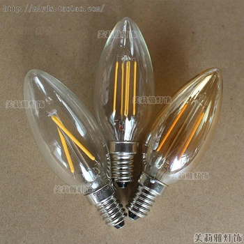 4pcs 4W E14 220V LED Lampada Edison Žarnica Žarnica Svetlobo Letnik Bombilla Ampule Decoratives Ogljikovih Žarnice Žarnica