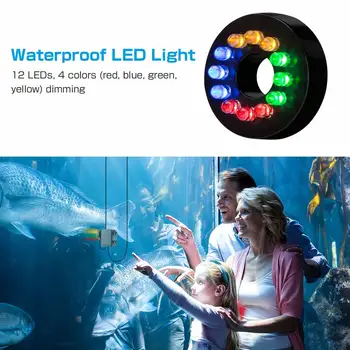110V 220V Potopne Črpalke Voda za Aquarium Fish Tank Vrtni Ribnik Kipi na Prostem Vodnjak Črpalka z 12 KOS RGB LED Luči