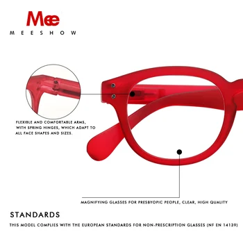 Meeshow Obravnavi Očala Moški Ženske Očala Retro Moda Očala računalnik zaščita očal okvir krog moške presbyopia 1513