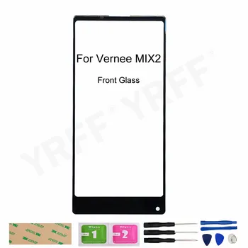 Zunanja Steklena Plošča Za Vernee MIX2 (Brez LCD Zaslona na Dotik) Sprednje Steklo Zaslona Plošča Sestavljanje Delov