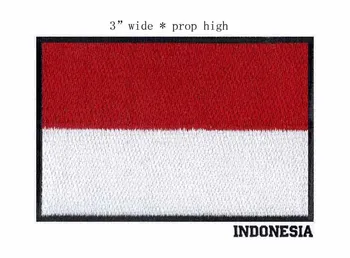 Indonezija železa na vezenje zastavo obliži logotipi 3