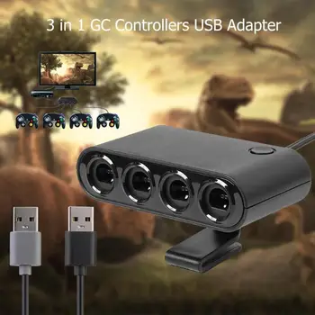 4Ports Za GC Kocka Krmilnik za Igre Pretvornik USB Adapter Za Nintend Wii U Stikalo PC Adapter Z Doma Turbo Funkcija
