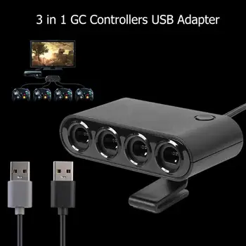 4Ports Za GC Kocka Krmilnik za Igre Pretvornik USB Adapter Za Nintend Wii U Stikalo PC Adapter Z Doma Turbo Funkcija