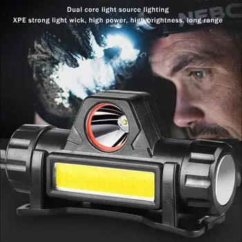 Prenosni Močna LED Žaromet COB+XPE Visoko svetlost Svetlobe USB Polnilna LED Smerniki Kampiranje Baklo, Ribolov, Jahanje Svetlobe