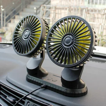Več stilov Avto Dual Fan Avto Notranja Oprema Avto Hlajenje Pribor Swing Ventilator za Prezračevanje Odbor Poletje