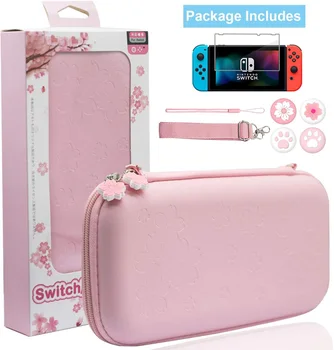 Roza Potovalni kovček 8 v 1 Komplet za Nintendo Stikalo/Lite Pribor Trdi Prenosni Zaščitna Vežejo Vodo-Dokaz Shell