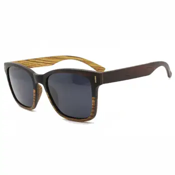 BerWer Črni Les, sončna Očala Lesa Polarizirana sončna Očala Moških Očala Moških UV400 Zaščito Lesenih Očala