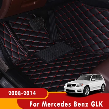 Po meri Avtomobila, predpražnike Za Mercedes Benz GLK 2013 2012 2011 2010 2009 2008 Usnje Preprogo Avto Notranja Oprema Stopalo Blazinice