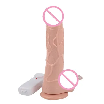 Vibracijska Silikonski Dildos Realističen Penis Vibrator Močan Sesalni brez vonja Dildo Sex Igrača za Ženske