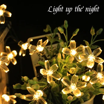 Božič Led Pravljice Light Strune Češnjev Cvet Garland Dekorativni Podatkovnega Kabla Usb Je Baterija Cvetje Luč, Božični Okraski, Luči