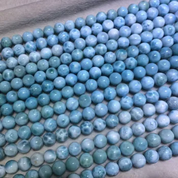 Naravni larimar/Baker Pectolite kroglice distančnik kamen kroglice DIY svoboden kroglice za nakit, izdelava sklop 15