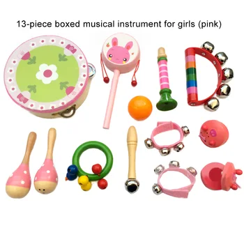 13Pcs/Set Lesenih Malčka Otrok Glasbeni Tolkala Instrument Učno Pomoč Izobraževalne Igrače Otrok Darilo