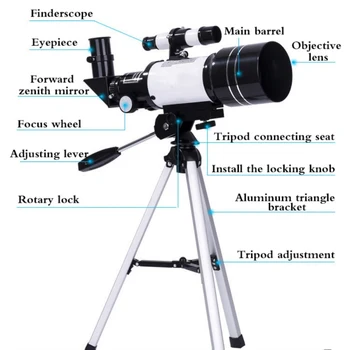 30070 Astronomski Daljnogled Daljnogled Zoom Outdoor HD Night Vision 150X Lomni Globoko Vesolje, Luno, ki je Astronomski Teleskop