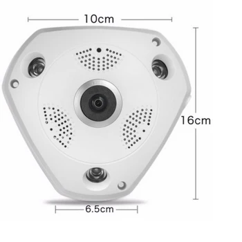JCWHCAM 360 Panoramski Fotoaparat 960P VR IP Kamera, WiFi Fisheye Objektiv 1.3 MP 3D IP Kamero Varnost Brezžičnega Night Vision CCTV
