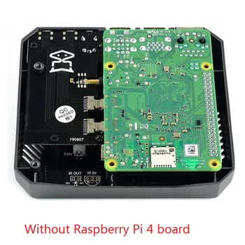 Za Raspberry Pi 4 B ARGON EDEN+ Aluminijasto Ohišje Ohišje s priključno Ploščico Ventilatorji