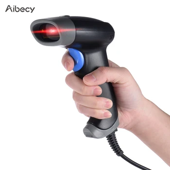 Original Aibecy 2D QR 1D USB za branje črtne kode CCD Rdeče Svetlobe, Skeniranje črtno Kodo Bralnik Skenerji za Wechat Alipay Mobilno Plačevanje