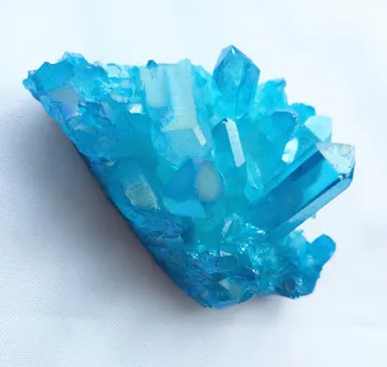 85grams prevleko iz Titana quartz gruče naravnih quartz crystal blue angel aura gruče osebkov zdravljenje