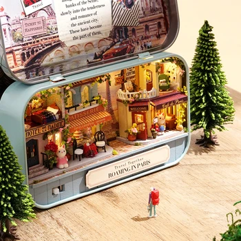 Polje Gledališče Lutke 3D Pohištva Miniaturne Igrače DIY Miniaturni Lutka Hiša Ustvarjalnih Pohištvo Casa Igrača za Otroke, Darilo za Rojstni dan