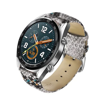 22 MM Usnjeni Trak Za Samsung Galaxy Watch 46mm Watch band Prestavi Galaxy S3 Huawei GT2 Watch Band Zapestja