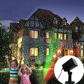 Božič Rdeče in Zeleno Laserski Projektor Luči Nepremočljiva Zunanji Vrt, Dvorišče Krajine Reflektorji za Počitnice Stranke Dogodkov