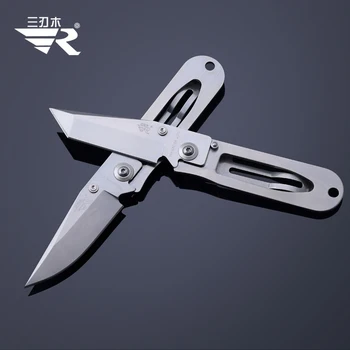 SANRENMU 7001 Folding Nož Keychain Nož iz Nerjavečega Ročaj noža s Pasom za Kampiranje, Pohodništvo in Potovanja