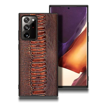 Anti-fingerprint Pravega Usnja Vrečko za Samsung Galaxy Note 20 Ultra A21S A81 A91 A51 A71 S20 Shockproof Letnik Opremljena Primeru