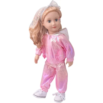 18 inch Dekleta lutka obleko Elegantno bleščečo vaja bo ustrezala Ameriški lutka dess novorojenčka Otroške igrače fit 43 cm lutke otroka c937