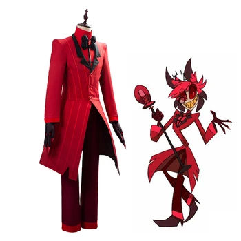 Hotel Cosplay Kostum Alastor Radio Demon Enotno Karneval Božični Kostumi Rdečo Obleko Mardi Gras Anime Cosplay