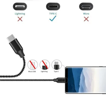 5Pack(3/3/6/6/10 FT) USB Tip C Hitro Polnjenje Kabel Za Samsung Galaxy S8 S9 S10 S10e 3m 2m