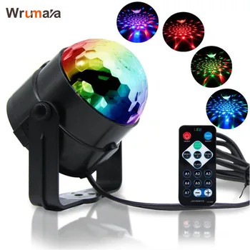 Wrumava RGB Razsvetljavo Učinek Crystal Magic Ball Žarnica LED Fazi Luč Disco Klub DJ Stranke Laser Light Sound Control DMX Kažejo