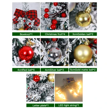 60 cm Mini Božično Drevo Z Lučmi Majhne Pribor Lok Zvonovi Bor Cone Darila, Božični Namizje Novo Leto Odlikovanja