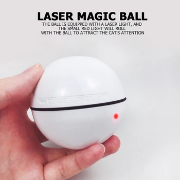 Električni Vozni Žogo Mačka Igrača Za 360 Stopinj Samodejno Vrtenje Laser Čarobno Mucek Igra Usposabljanje Smešno Žvečilni Žogo