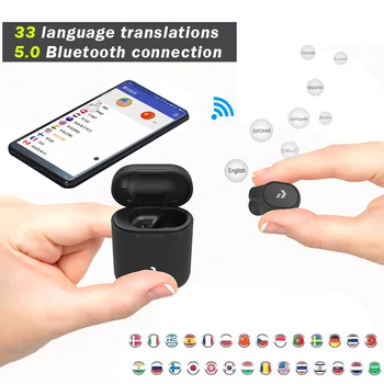 NOVO Peiko S Posodobitve Slušalke 33 Jezikov instant Prevajanje Pametno Glasovno Prevajalec Brezžična tehnologija Bluetooth Prevajalec Slušalke