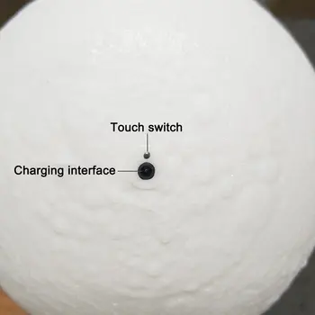 ICOCO 3D Tiskanja Luna Lučka LED Lunar Touch Senzor za Nadzor Noč Svetlobe Namizje namizne Svetilke Za Dom Dekor Padec Ladijskega prometa, Vroče Prodaje