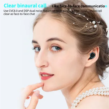 TWS Bluetooth 5.1 Brezžične Slušalke Slušalke Dotik za Nadzor Stereo Slušalke Športne Slušalke LED Zaslon za Samsung Vivo Lotus