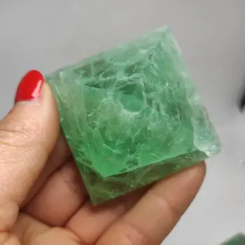 5 cm naravnih rock zelena fluorite quartz crystal aura piramida