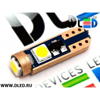 1pcs LED Avto Žarnice T5 W1.2W - 3 SMD 3030